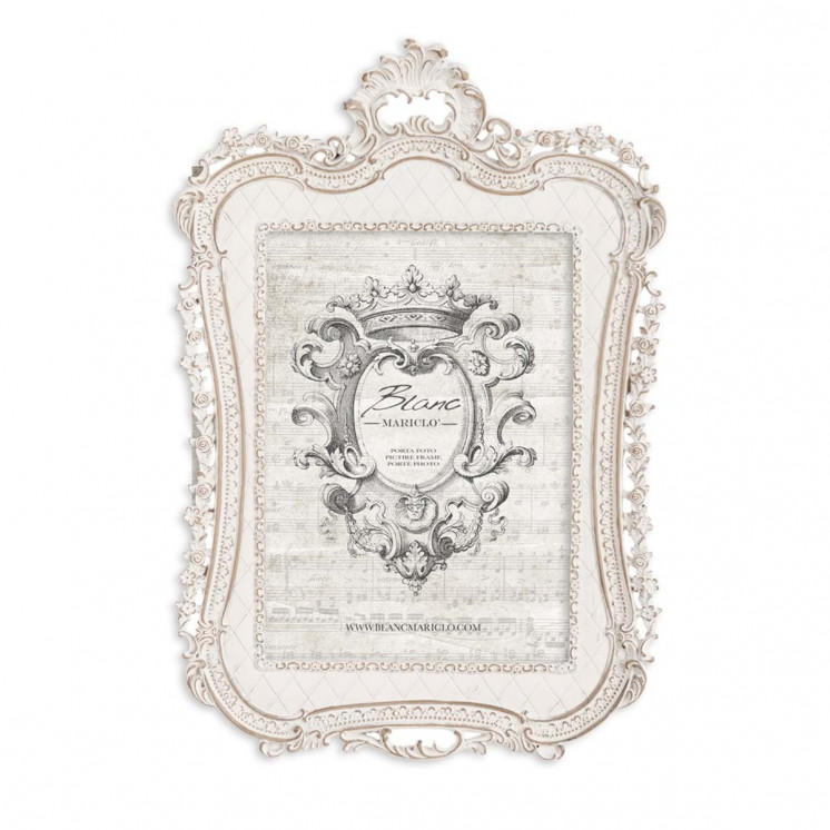 Cadre photo Antonio style shabby chic - Blanc Mariclo