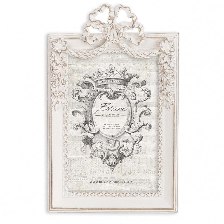 Cadre photo Adam style shabby chic - Blanc Mariclo