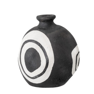 Vase Noam noir et blanc - Boomingvillec