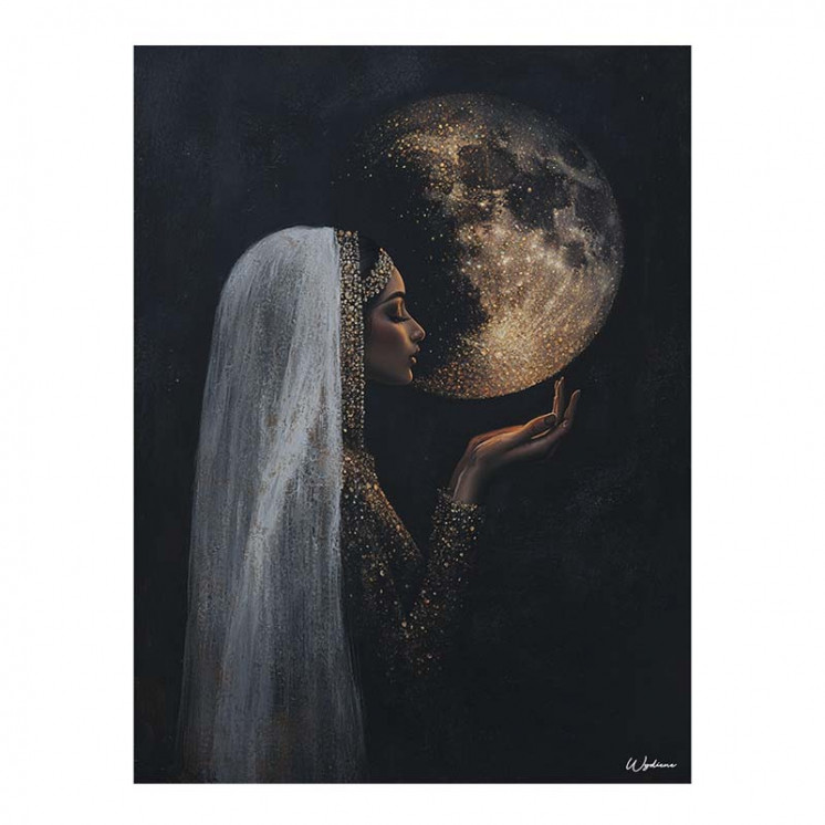 Tableau Rania avec femme spirituelle et fleurs made in France