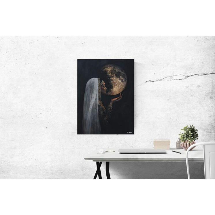 Tableau Rania avec femme spirituelle et fleurs made in France