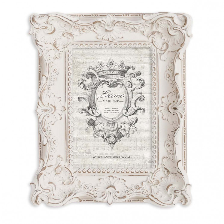 Cadre photo Anais au style shabby chic - Blanc Mariclo