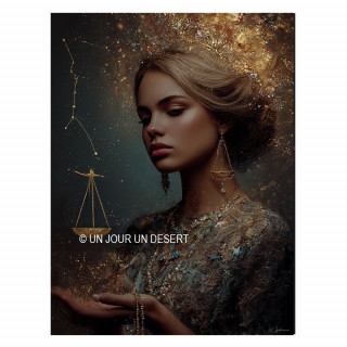 Tableau signe astrologique balance Aglaé made in France