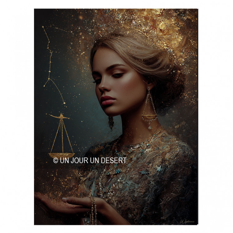 Tableau signe astrologique balance Aglaé made in France