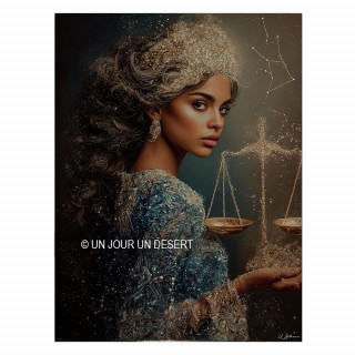 Tableau signe astrologique balance Houria made in France