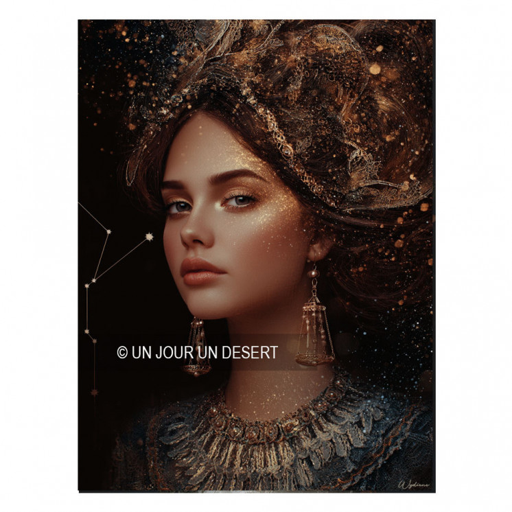 Tableau signe astrologique balance Sara made in France