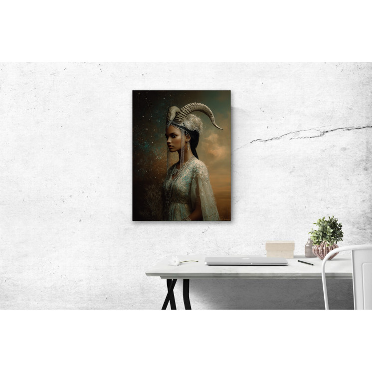 Tableau signe astrologique capricorne Flora made in France