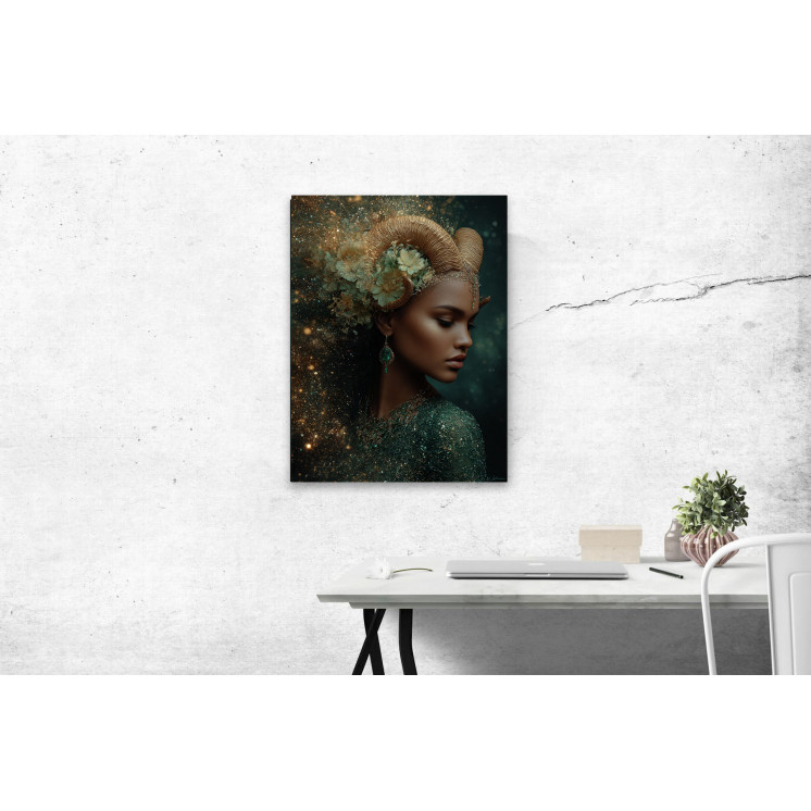 Tableau signe astrologique capricorne Capucine  made in France