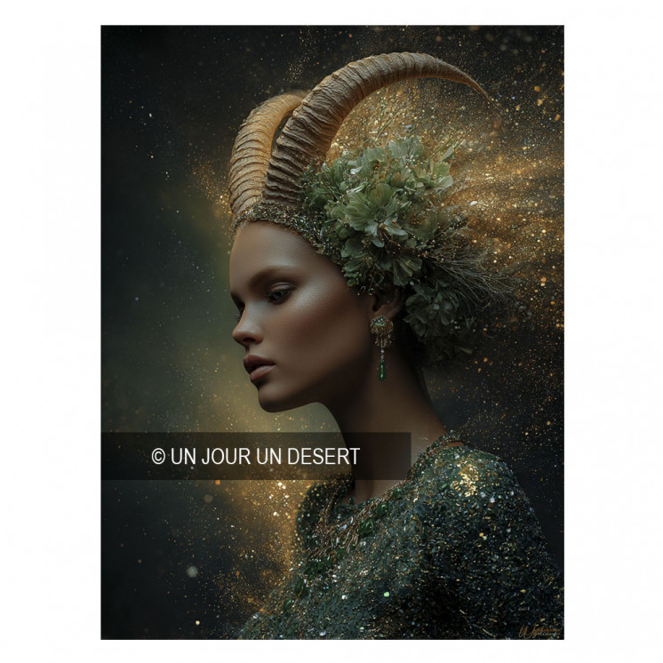 Tableau signe astrologique capricorne Coline made in France