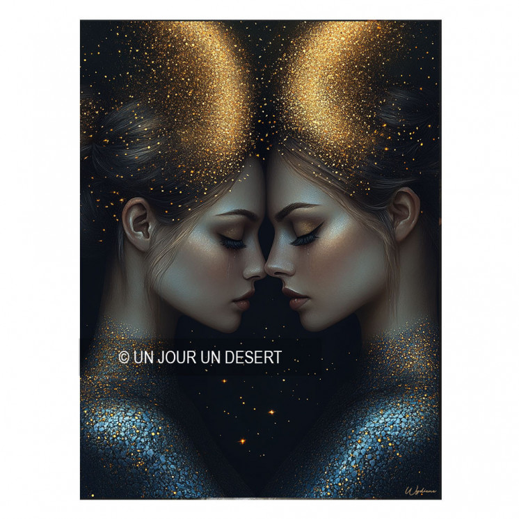 Tableau signe astrologique gémeaux Briseis made in France