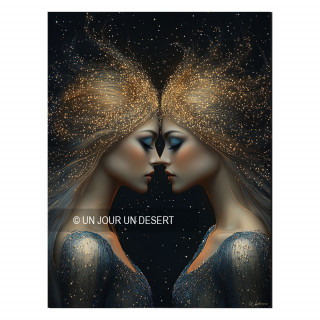 Tableau signe astrologique gémeaux Zayd made in France