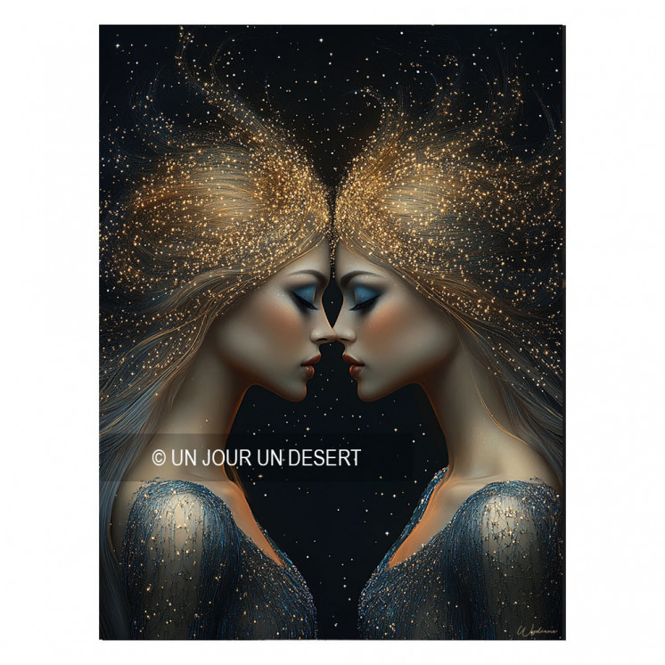 Tableau signe astrologique gémeaux Zayd made in France