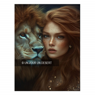 Tableau signe astrologique lion Léa made in France