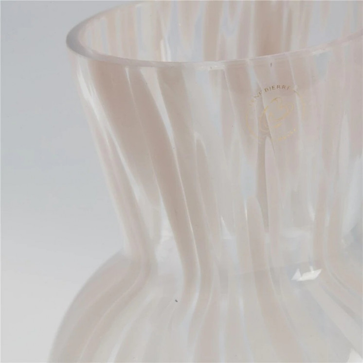 Vase Antonia en verre rose et blanc - Lene Bjerre