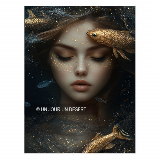 Tableau signe astrologique Poissons  Amphitrite made in France