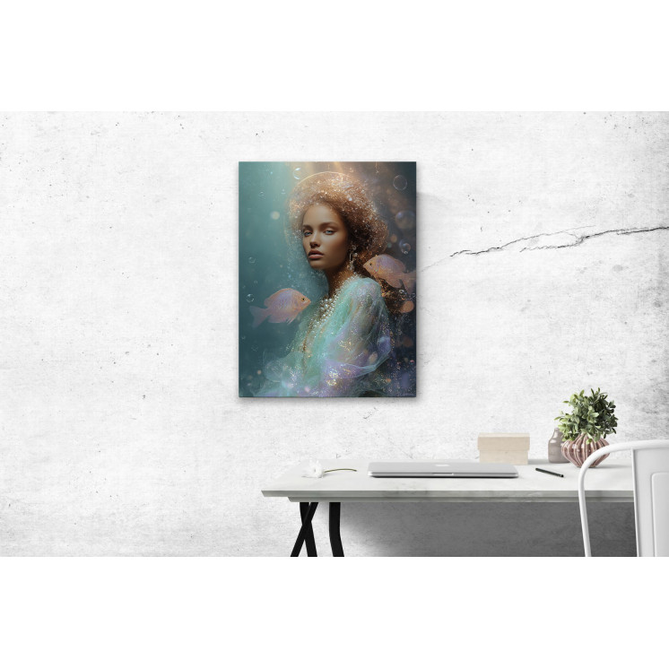 Tableau signe astrologique poissons Delphine made in France