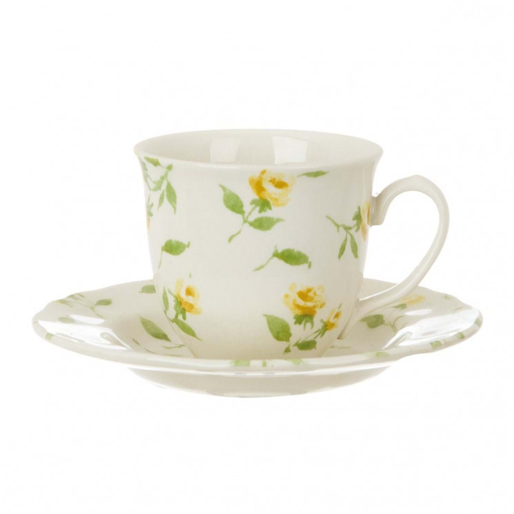 Tasse Alessandra avec petites fleurs jaunes - Blanc Mariclo