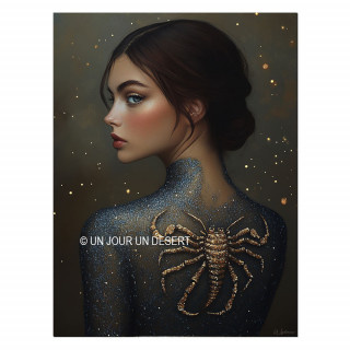 Tableau signe astrologique Scorpion Iseult made in France