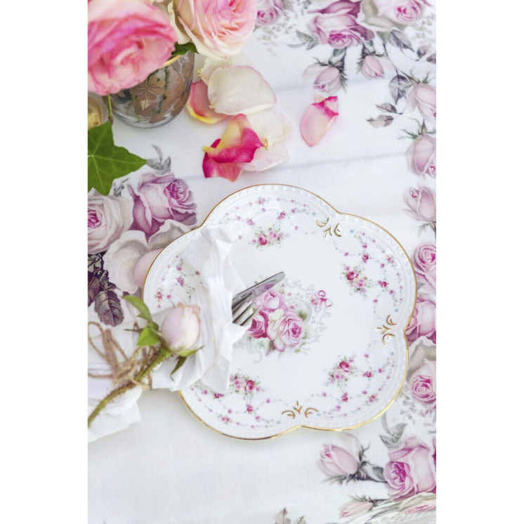 Assiette Ada au style shabby chic - Blanc Mariclo