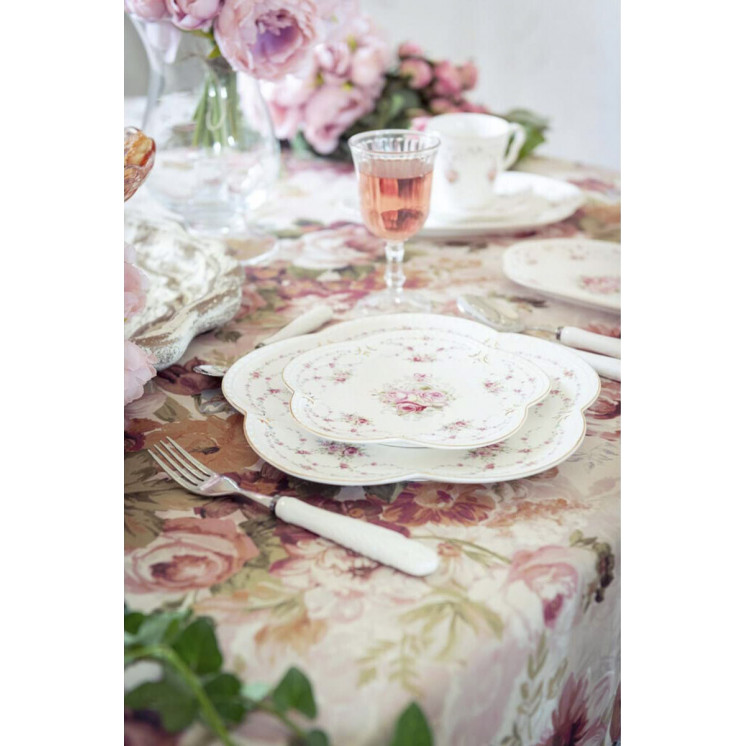 Assiette Ada au style shabby chic - Blanc Mariclo