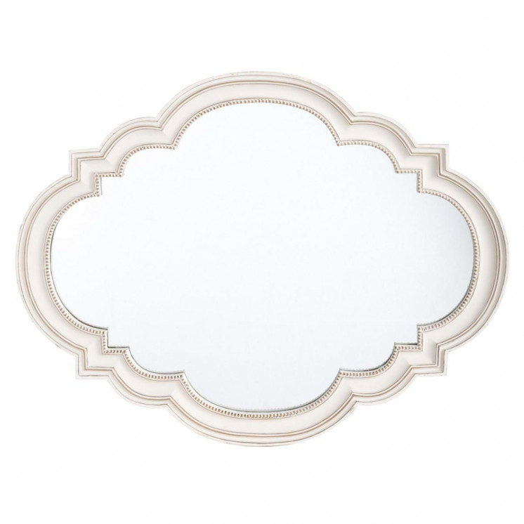 Miroir Marylin blanc style shabby chic - Blanc Mariclo