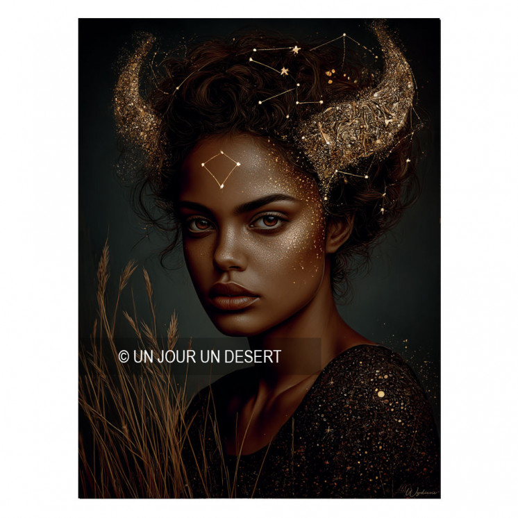 Tableau signe astrologique Taureau Ayla made in France