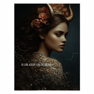 Tableau signe astrologique Taureau Claudia made in France