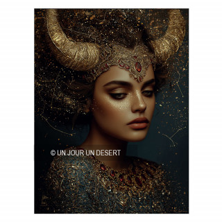 Tableau signe astrologique Taureau Cybele made in France