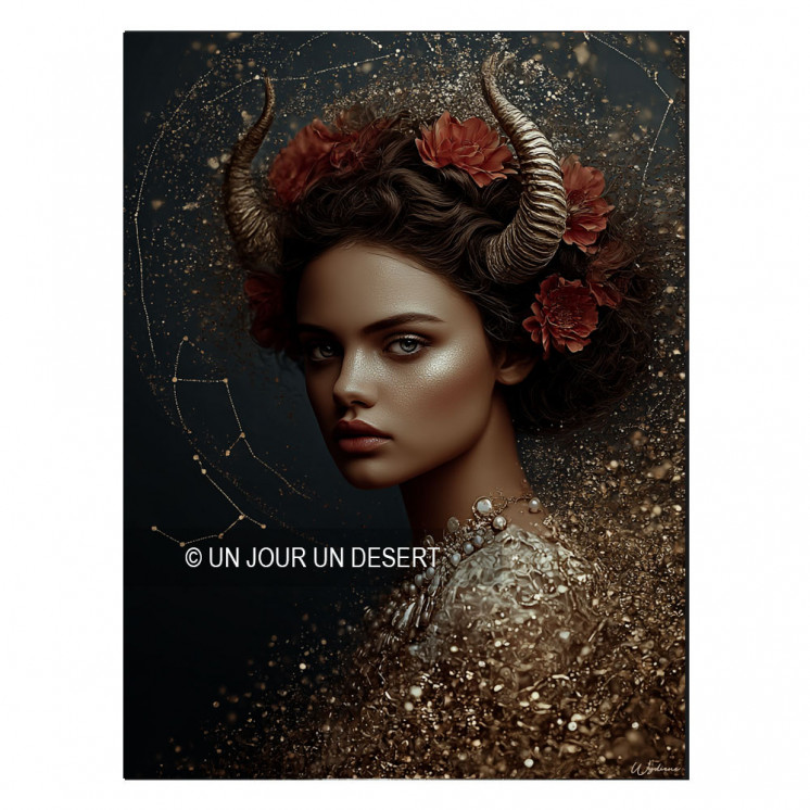 Tableau signe astrologique Taureau Enki made in France