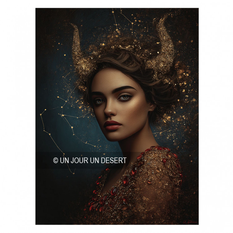 Tableau signe astrologique Taureau Esme made in France