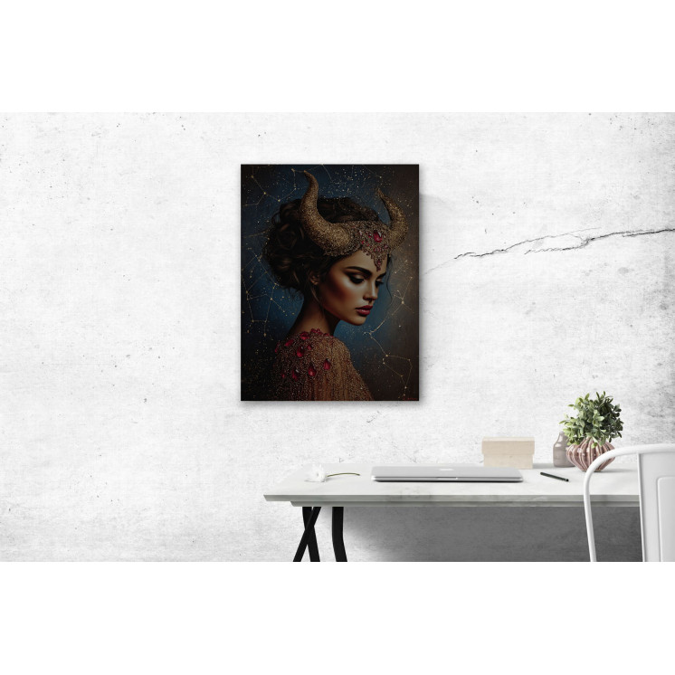 Tableau signe astrologique Taureau Hathor made in France
