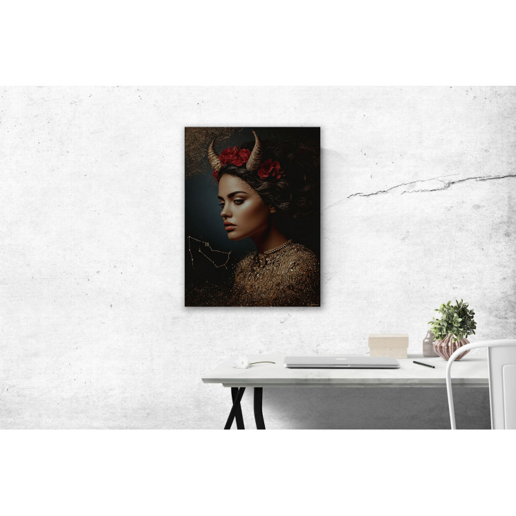 Tableau signe astrologique Taureau Liza made in France