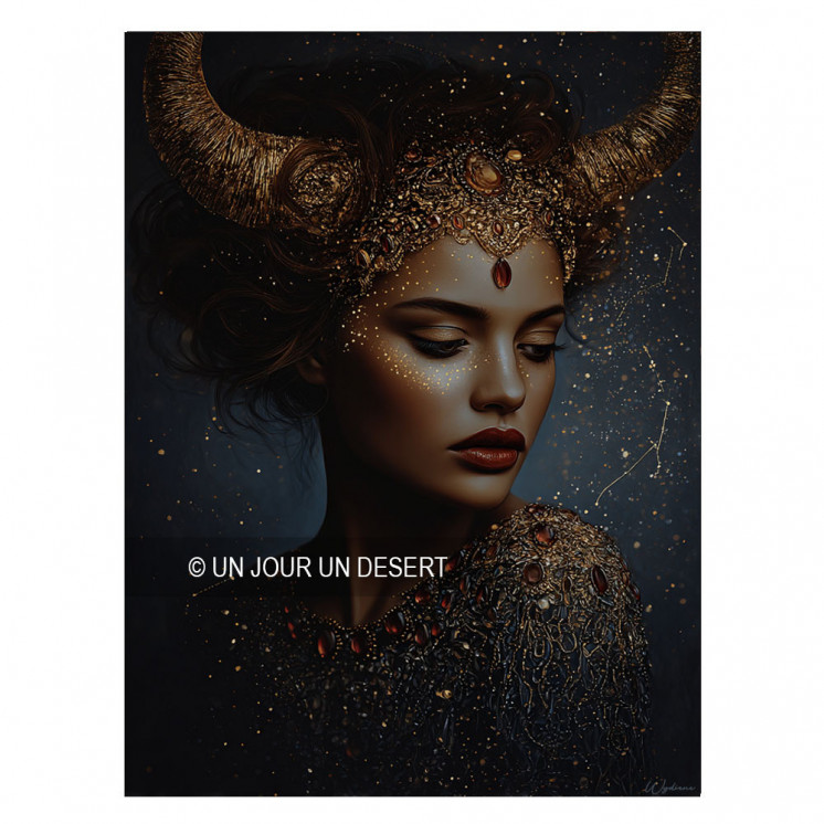 Tableau signe astrologique Taureau Mahika made in France
