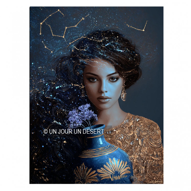Tableau signe astrologique Verseau Elira made in France