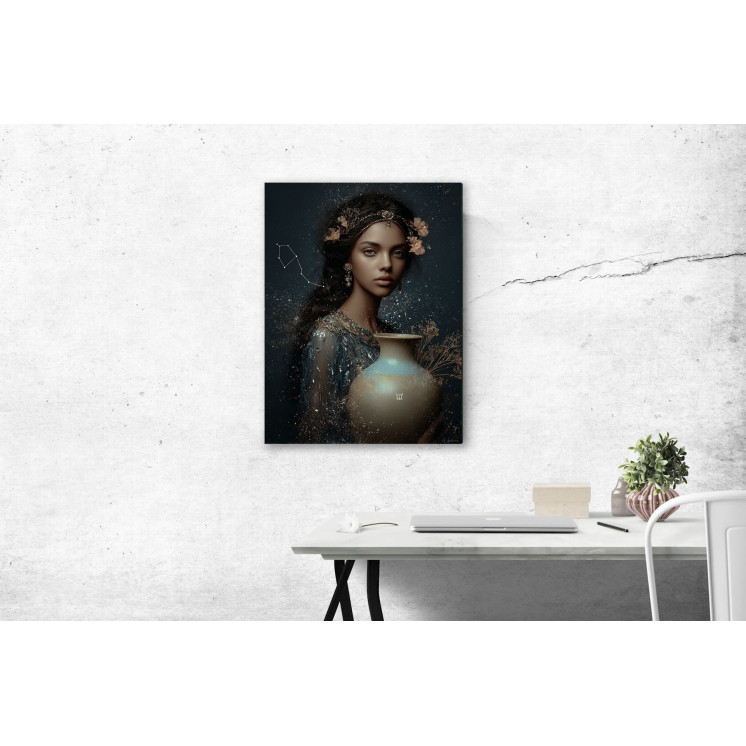 Tableau signe astrologique Verseau Indira made in France