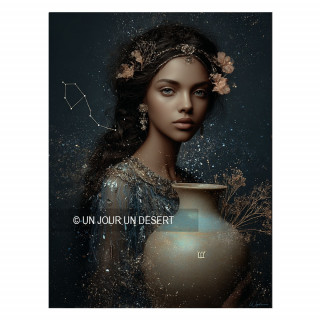 Tableau signe astrologique Verseau Indira made in France
