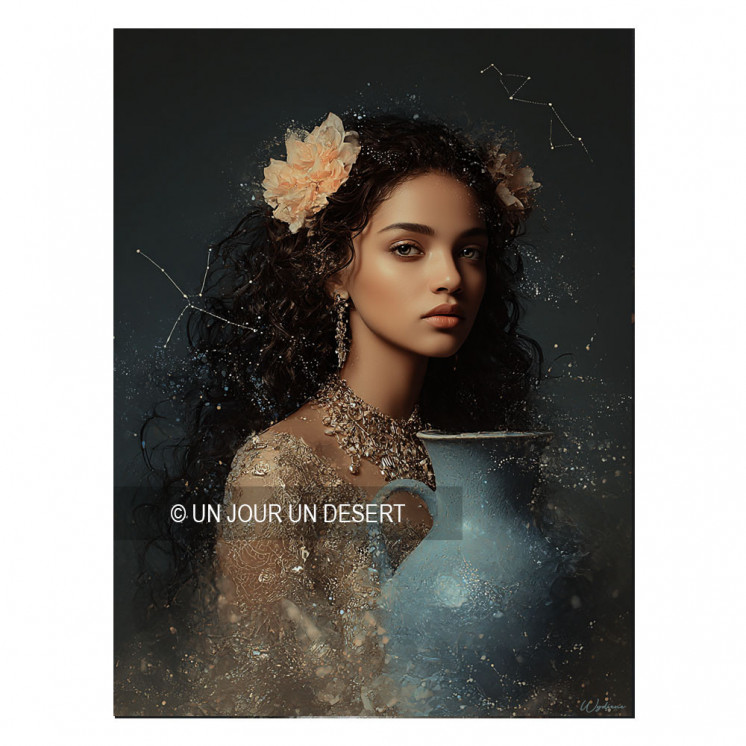 Tableau signe astrologique Verseau Nora made in France
