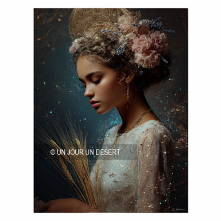 Tableau alu dibond signe astrologique Vierge Ambre made in France