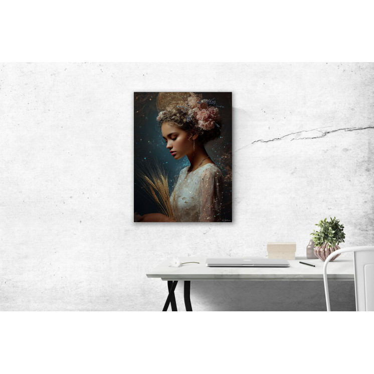Tableau signe astrologique Vierge Ambre made in France