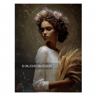 Tableau alu dibond signe astrologique Vierge Angelica made in France