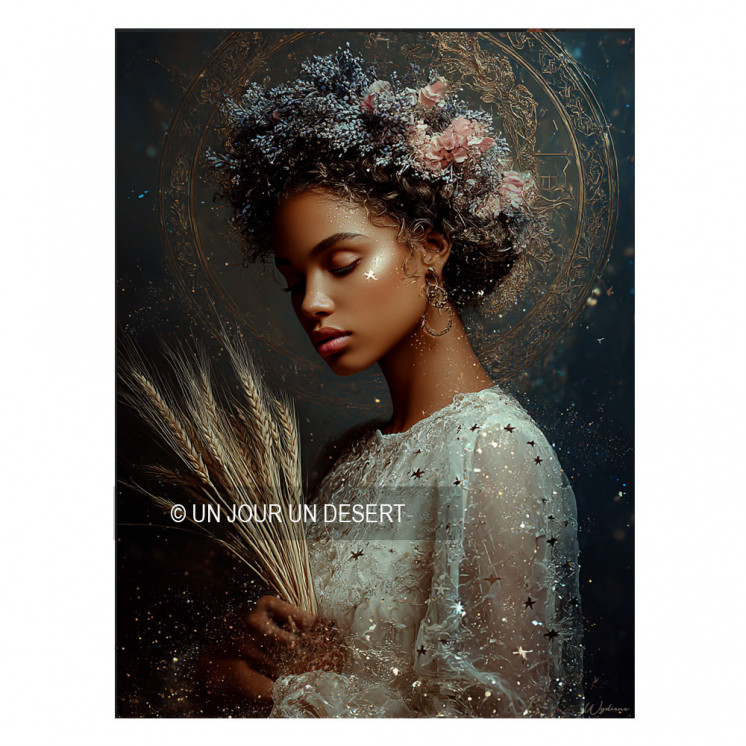 Tableau alu dibond signe astrologique Vierge Emma made in France
