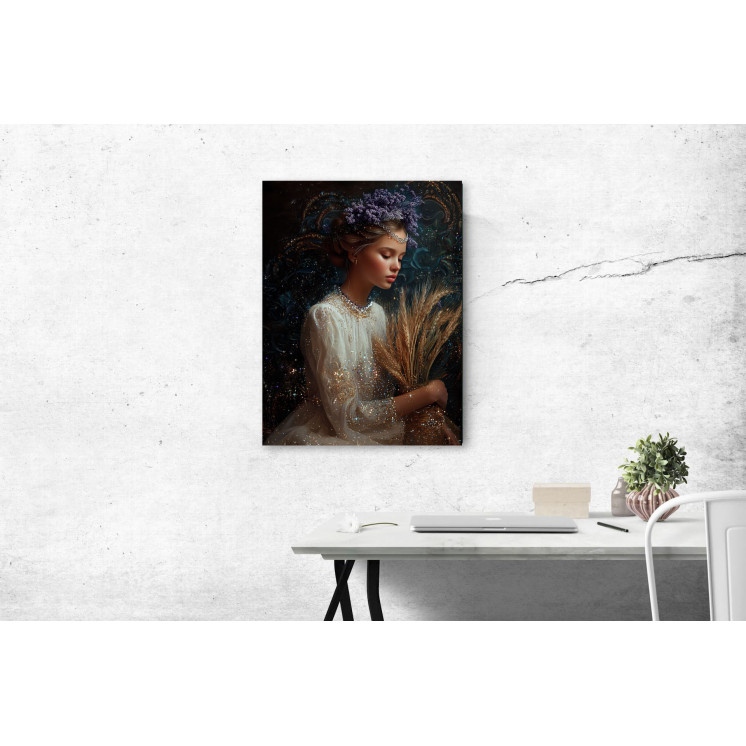 Tableau signe astrologique Vierge Kitti made in France