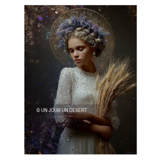Tableau alu dibond signe astrologique Vierge Mahé made in France