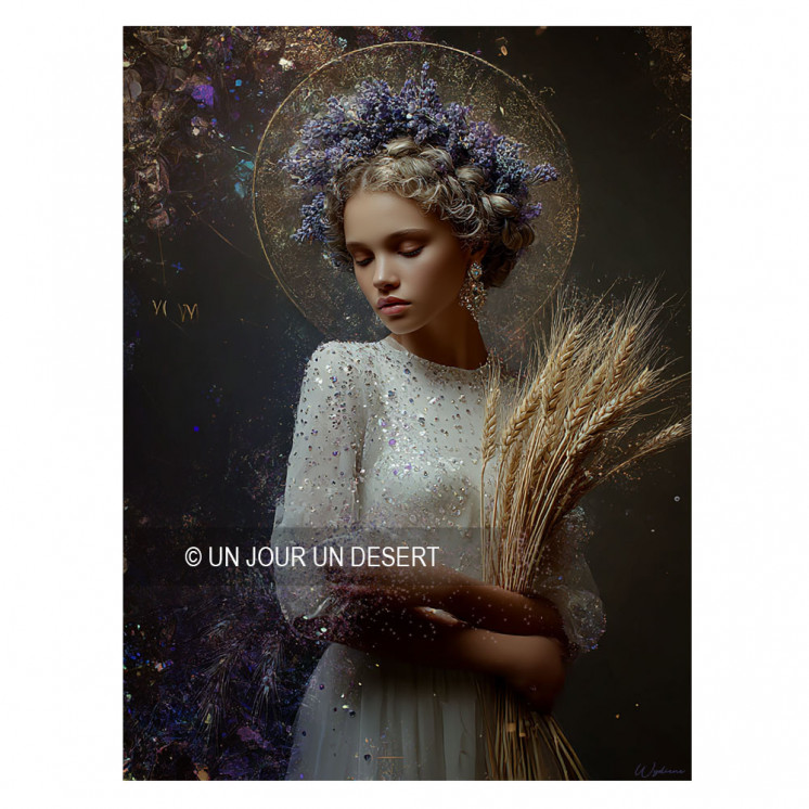 Tableau alu dibond signe astrologique Vierge Mahé made in France