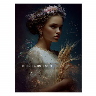 Tableau signe astrologique Vierge Nina made in France