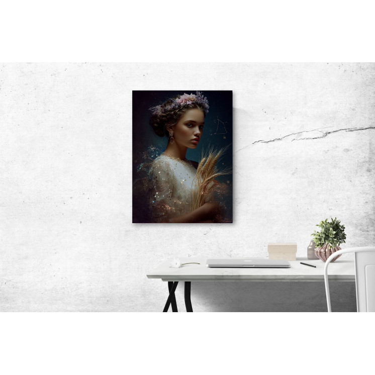 Tableau signe astrologique Vierge Nina made in France
