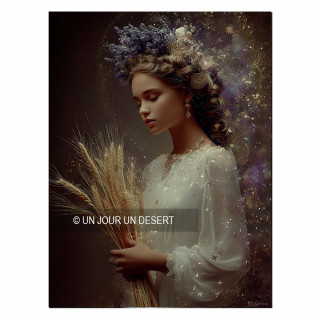 Tableau alu dibond signe astrologique Vierge Solange made in France