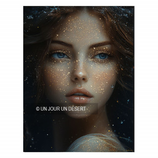 Tableau interstellar, cosmic Femme Aster made in France
