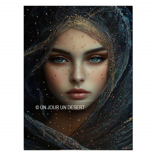 Tableau interstellar, cosmic Femme Avah made in France