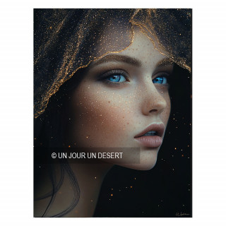 Tableau Femme Kara interstellar, cosmic made in France